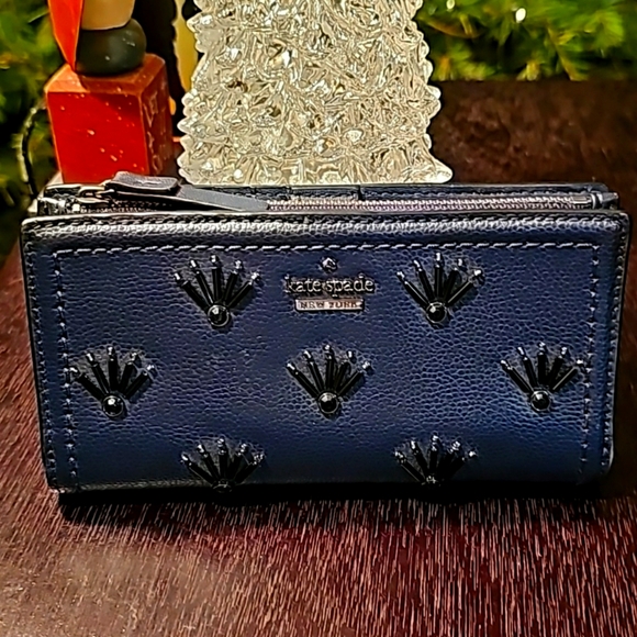 Kate Spade Patterson Leather Wallet With Crystals NWT BRAND